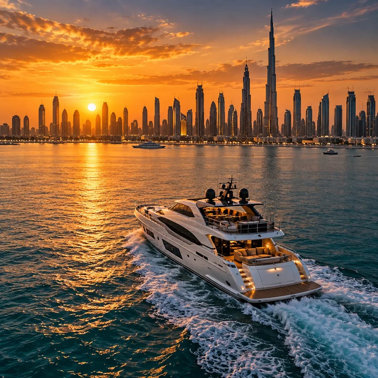 Velvet Sea Cruise yacht on Dubai waters