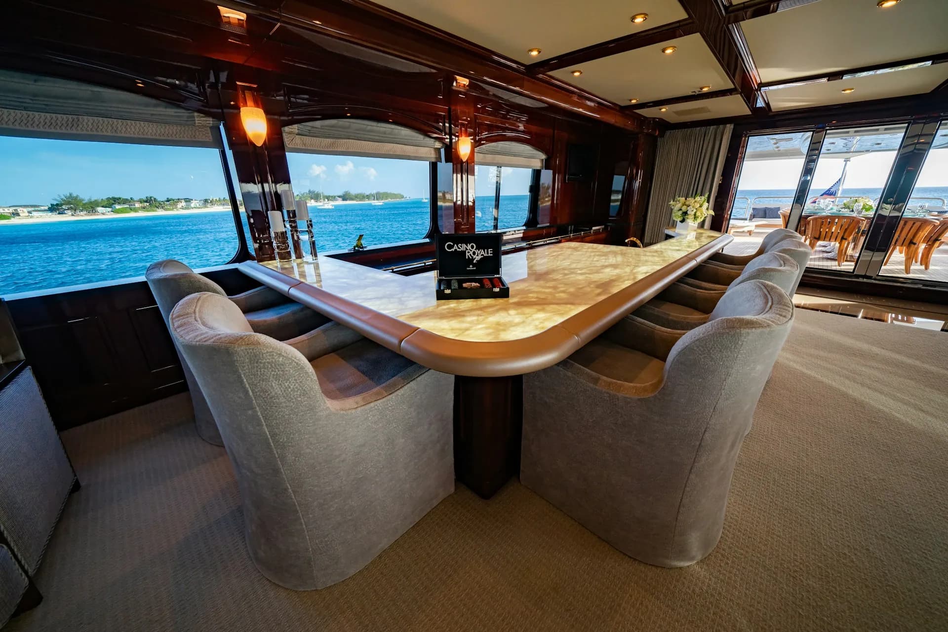 Luxury yacht on Dubai waters